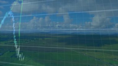 Şebeke örtüşmesi sönen şamdan çubuklarını tetikler ve çizgiler görselleştiren pazar eğilimlerine tırmanır. Finans, yatırım, veri görselleştirme, analiz, ekonomi, analitik, dijital