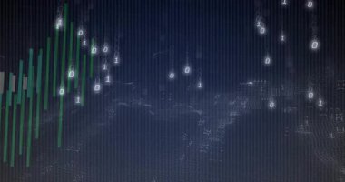 Yeşil çubukların ortaya çıkması dalgaların yükselişini ve verileri görselleştirirken çift haneli basamakları tetikler. Teknoloji, analitik, dijital, veri, görselleştirme, fütüristik, yenilik