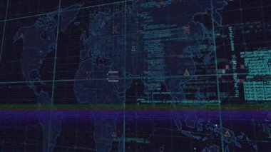 Izgara germe haritası somutlaştırma, arıza temizleme ve veri izleme için açılan simgeler. Teknoloji, analitik, siber güvenlik, görselleştirme, dijital, geleceksel, soyut