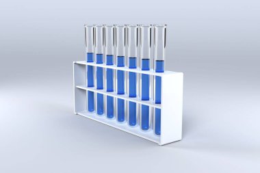 Test tube with chemical solution, Close-up