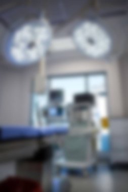 Blurry operating room in hospital