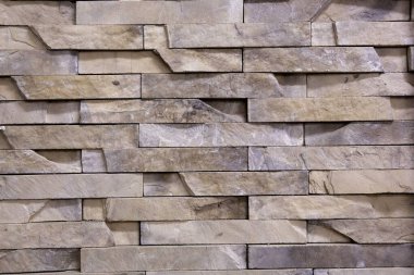 Modern stone wall, Close-up