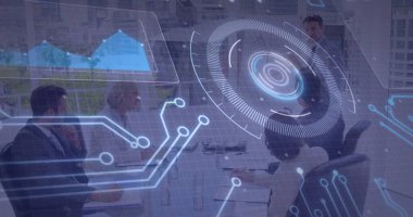 Holografik çizelgeler ve İHA 'yla birlikte yöneticiliği temsil ediyor. Şirket, yenilik, teknoloji, takım çalışması, profesyonel, modern, veri