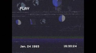 Zaman damgası güncellemesi 16: 30: 2231 bu da dönen grafikler ve titreşimli kod bozulmasına neden oluyor. Fütürist, dijital, görselleştirme, teknoloji, arayüz, arıza, retro.