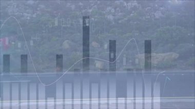 Çubukları ve çizgi animasyonlarını üst üste koy sonra da nehir kenarındaki yolda koşup canlı fitness verilerini takip et. Veri görselleştirme, uygunluk, kentsel, dinamik, açık hava, izleme, etkinlik