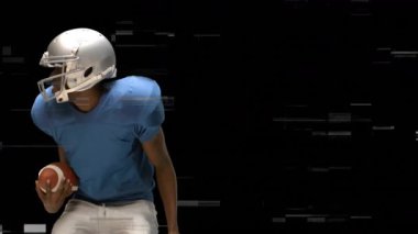 Futbol savunmacısı, top taşıyıcısının arıza çizgilerinin ortasında durmasına ve mücadele etmesine neden oluyor. Eylem, atletizm, spor, rekabet, yoğunluk, hareket, performans