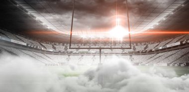 Amerikan Futbol Stadyumu duman ile hedef posta dijital görüntü