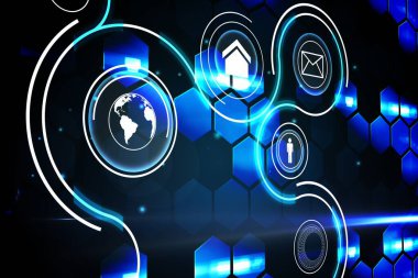 Gelecekçi teknoloji arayüzü görüntüsü