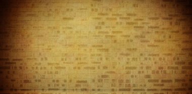 Tuğla desenli duvar deseninde kehribar rengi esmer eskimiş düz dizayn yüzey arkaplanı görülüyor. Sanayi, kırsal, eski, mimari, kentsel, inşaat, mimari