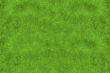 Düz tasarım grafiği, yoğun yeşil çimlerin kareyi bulutlu aydınlatmayla kapladığını gösteriyor. Doğa, manzara, soyut, minimalizm, ekoloji, uyum, tazelik