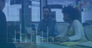 İş verilerini ve pembe düğümlerin çoğalmasını analiz eden kıvılcım saçan çalışma arkadaşları ortaya çıktı. İşbirliği, takım çalışması, veri, analitik, sunum, dijital, modern