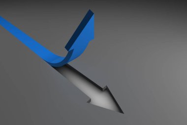 gri yüzeyi yukarıyı mavi ok