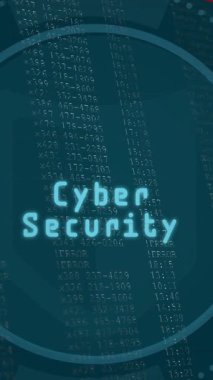 Mavi arka planda veri işleme ve asma kilit animasyonu. Sosyal medya ve dijital arayüz konsepti dijital olarak oluşturulmuş video.