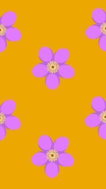 Portakallı mor çiçekli mutlu eşcinsel erkek ebeveyn ve oğul animasyonu. aile, birliktelik ve kutlama konsepti dijital olarak oluşturulmuş video.