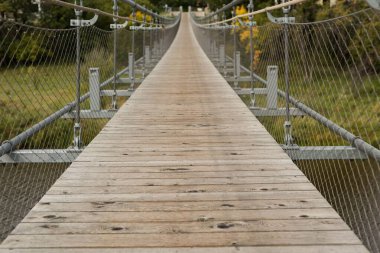 Close-up kırsal ahşap köprü