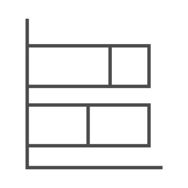 Beyaz arkaplanda çubuk grafik izole edildi