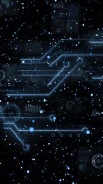 Animation of scientific data processing over dna strand. Global medicine, science, business, finance, computing and data processing concept digitally generated video.