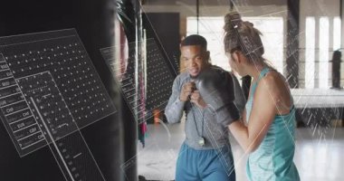 Koçun çağrısı boksör boksörü tetikliyor. Kombine sayım kombinasyonlarıyla birlikte fitness. Eğitim, disiplin, güç, dayanıklılık, hareket, güç, motivasyon