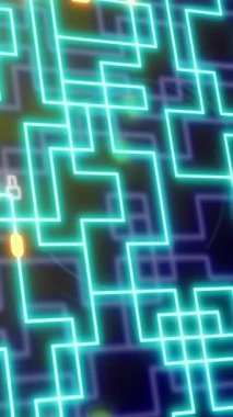 Veri işleme ve dijital e- posta simgesiyle bilgisayar devre kartının animasyonu. Küresel iş, bilgisayar, transfer ve veri işleme kavramı dijital olarak oluşturulmuş video.