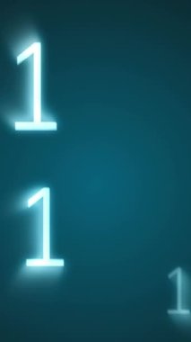 Karanlık arka planda dijital ikili kodlama veri işleme animasyonu. Dijital olarak oluşturulmuş küresel bilgisayar ve veri işleme kavramı.