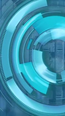 Bilgisayar sunucuları üzerinden finansal veri işleme animasyonu. Küresel finans, iş, bağlantılar, hesaplama ve veri işleme kavramı dijital olarak oluşturulmuş video.