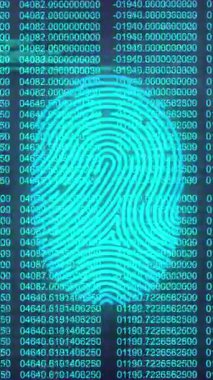 Dijital tünel üzerinde emoji simgesinin animasyonu. Bilgisayar arayüzü ve teknoloji kavramı.