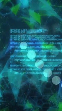 Dünya üzerinde bilimsel veri işleme animasyonu ve karanlık arka planda DNA ipliği. Küresel bilim, bağlantılar, hesaplama ve veri işleme kavramı dijital olarak oluşturulmuş video.