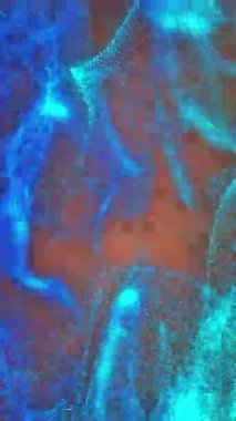 Siyah arkaplanda hareket eden ışıkların ve dalgaların animasyonu. renk, hareket ve enerji arkaplan kavramı, dijital olarak oluşturulmuş video.