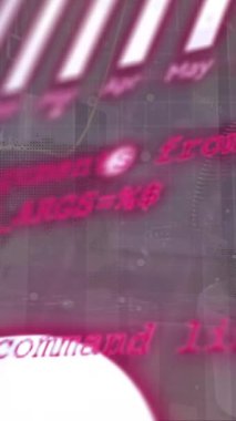 Dünya haritası ve veri işleme üzerinde dünyanın animasyonu. küresel iş ve dijital arayüz kavramı dijital olarak oluşturulmuş video.