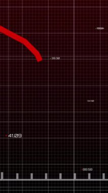 Karanlık arka planda finansal veri işleme videosu. küresel iş, finans, teknoloji ve bağlantılar konsepti dijital olarak oluşturulmuş video.