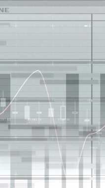 Beyaz arka planda veri işleme animasyonu. Ulusal idari asistan günü ve dijital olarak üretilen video konsepti.