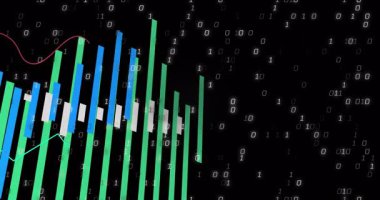 Satır pazar eğilimlerini izlerken çift haneli rakamlar kayarak parmaklıkların büyümesine ve küçülmesine neden oluyor. Veri görselleştirme, analitik, teknoloji, iş zekası, dijital, modern, gelecekçi