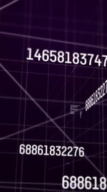 Veri işleme üzerinden bağlantı ağının animasyonu. Bilim ve araştırma konsepti dijital olarak oluşturulmuş video.