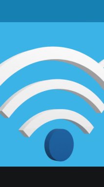 Animation of wifi icons over computer. Global business and digital interface concept digitally generated video.