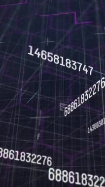 Siyah arka planda bağlantı ağının ve veri işleme ağının animasyonu. Soyut arkaplan ve şablon kavramı, dijital olarak oluşturulmuş video.