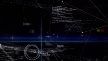 Çift haneli rakamlar, veri akışını gösteren mavi alevi silip süpürüyor. Futuristik, dijital, teknoloji, veri, ağ, soyut, yenilik