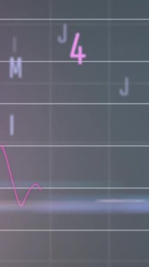 Finansal veri işleme animasyonu. küresel iş, finans, dijital arayüz ve bağlantılar konsepti dijital olarak oluşturulmuş video.