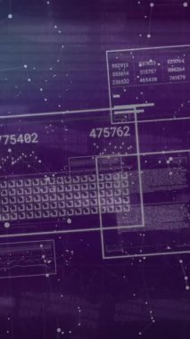 Karanlık arka planda veri işleme ve bağlantı ağının animasyonu. Bulut hesaplama kavramı dijital olarak oluşturulmuş video.