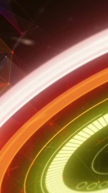 Ağ üzerinden tarama ve veri işleme alanlarının animasyonu. Küresel hesaplama, dijital arayüz ve veri işleme kavramı dijital olarak oluşturulmuş video.