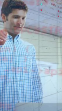 Birden fazla grafiğin animasyonu, çeşitli iş arkadaşlarının el ele tutuşması. Dijital bileşik, çoklu pozlama, rapor, iş dünyası, borsa ve takım çalışması kavramı.