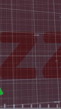 Karanlık arka planda finansal veri işleme animasyonu. küresel iş, finans, veri işleme ve dijital arayüz kavramı dijital olarak oluşturulmuş video.