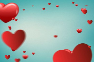 Dijital olarak oluşturulan aşk kalp desen