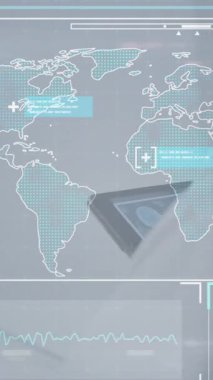 Dijital tablet kullanan erkek doktorlara karşı tıbbi veri işleme ile dijital arayüz. tıbbi araştırma ve teknoloji konsepti