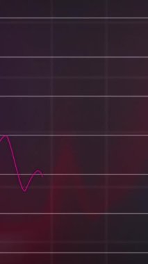 Arkaplandaki soyut kalıba karşı değişen sayılarla birden fazla grafiğin animasyonu. Dijital olarak üretilmiş, hologram, illüstrasyon, rapor, iş dünyası, büyüme ve teknoloji kavramı.