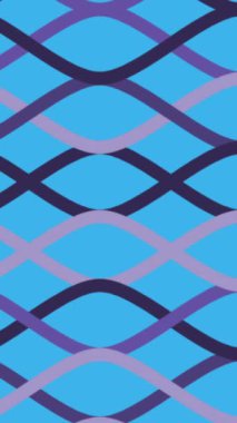 Mavi üzerine dalgalı çizgiler üzerinde, mutlu anne-babaların oğullarına ve kızlarına sarılmalarının canlandırması. aile, sevgi, sağlık ve birliktelik kavramı dijital olarak oluşturulmuş video.