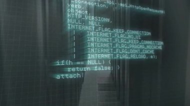 Şeffaf C + + +, koridorda kaydırma yaparak, yapıcıların matematik vektörü ve HTTP çağrılarını ortaya çıkarıyor. Programlama, siber güvenlik, dijital, minimalizm, teknoloji, yazılım, veri