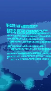 Avrupa haritası üzerinde insan beyni ve dijital veri işleme animasyonu. Küresel bilim, bağlantılar, hesaplama ve veri işleme kavramı dijital olarak oluşturulmuş video.