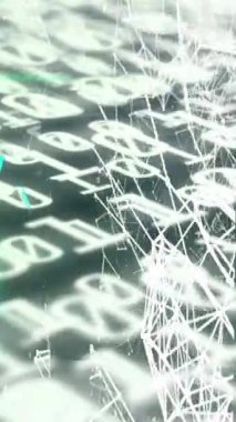 Bağlantı ağları üzerinden değişen ikili kodlama sayılarının animasyonu. küresel teknoloji veri işleme kavramı dijital olarak oluşturulmuş video.