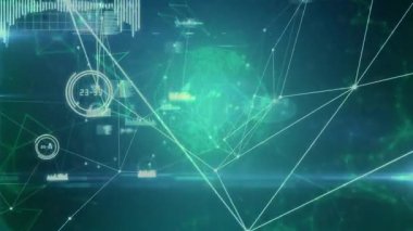 Bağlantı hatlarını başlatan merkezi düğüm dışa doğru genişliyor, ağ görselleştirmesi oluşturuyor. Gelecek, teknoloji, veri, bağlantı, dijital, soyut, siber