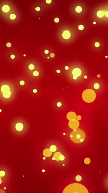 Kırmızı arka planda noel süslerinde ışık lekelerinin canlandırılması. Noel, gelenek ve kutlama konsepti dijital olarak oluşturuldu.